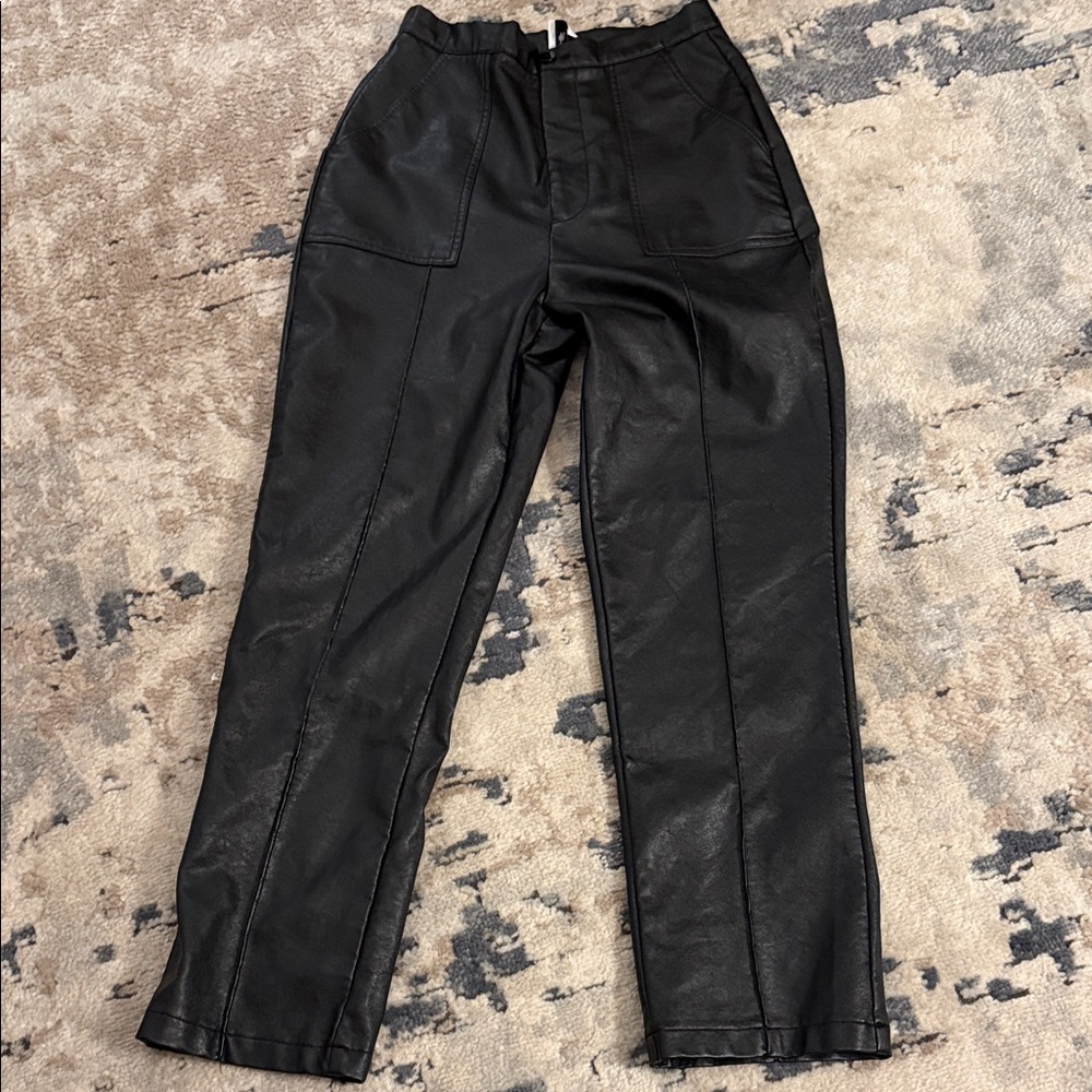 Princess Polly Men's Sleek Black Dress Pants